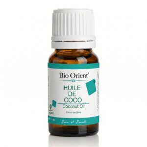 flacon huile coco naturelle 10ml soin cheveux et corps