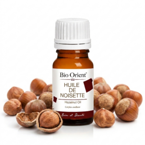 flacon huile noisette jaune ambrée hazelnut oil vitamine A E grossesse vergetures