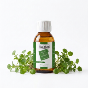 flacon huile cresson jaune vert watercress oil oméga-3 anti-chute naturelle